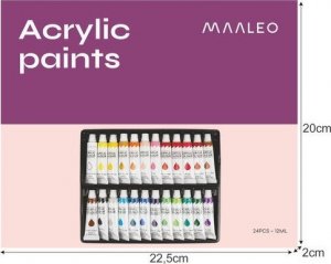 Maaleo Farby akrylowe 24 szt.- 12ml. (20363) 14