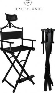 Beautylushh Krzesło do makijażu aluminiowe z zagłówkiem 9