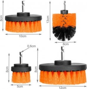 Bigstern Szczotki sprzątające na wiertarkę - 4 szt. 10