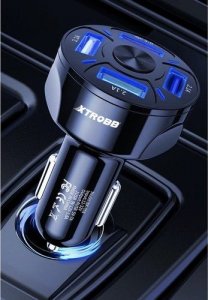 Ładowarka Xtrobb Ładowarka samochodowa 4x USB + kabel Xtrobb 19907 4
