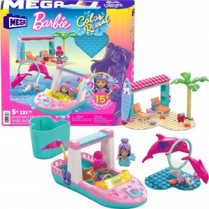 Lalka Barbie Mattel MEGA BLOKS Color Reveal Przygoda z delfinami Zestaw klocków HHW83 p4 MATTEL 1