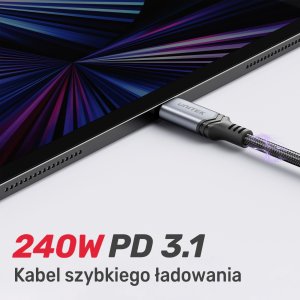 Kabel USB Unitek USB-C - USB-C 2 m Czarny (C14110GY-2M) 7