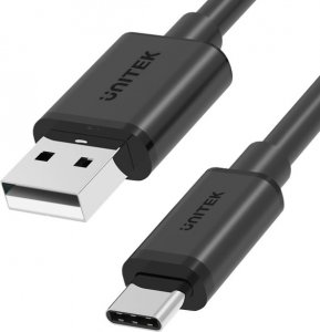 Kabel USB Unitek USB-A - USB-C 1 m Czarny (Y-C482BK) 1