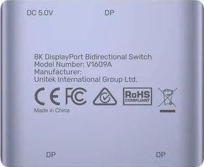 Unitek Dwukierunkowy przełącznik DP 1.4 8K 2-na-1 4