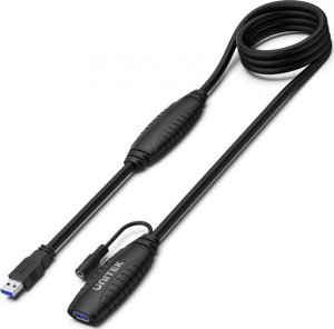 Kabel USB Unitek USB-A - USB-A 15 m Czarny (Y-3003C) 2