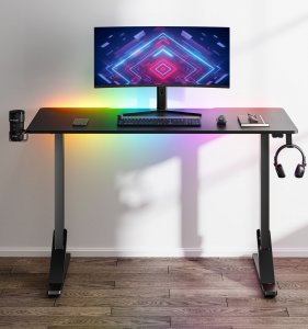 Biurko Mozos GDDESK-RGB Czarne 145 cmx67 cm 7