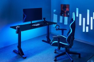 Biurko Mozos GDDESK-RGB Czarne 145 cmx67 cm 9