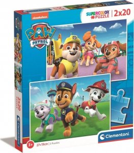 Clementoni CLE puzzle 2x20 SuperKolor Psi Patrol 24800 1