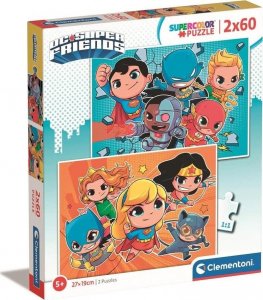 Clementoni CLE puzzle 2x60 SuperKolor WB C Comics 21624 1