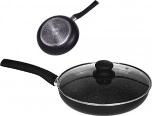 Patelnia king hoff Patelnia na indukcję Kinghoff KH 3956 - 22 cm Ceramiczna Granitowa 4