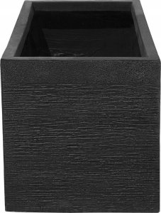 Beliani Doniczka 60 x 29 x 30 cm czarna MYRA 12
