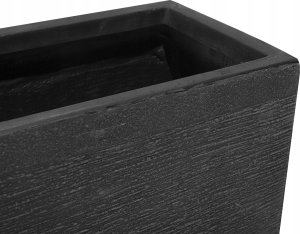 Beliani Doniczka 60 x 29 x 30 cm czarna MYRA 5