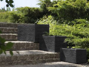 Beliani Doniczka 60 x 29 x 30 cm czarna MYRA 6