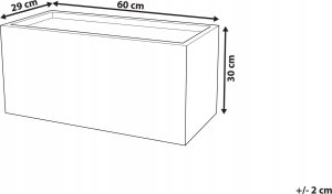 Beliani Doniczka 60 x 29 x 30 cm czarna MYRA 9