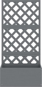 vidaXL Donice z kratką na pnącza, 2 szt., szare, 65x33x135 cm, WPC 4