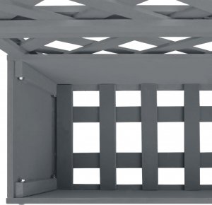 vidaXL Donice z kratką na pnącza, 2 szt., szare, 65x33x135 cm, WPC 7