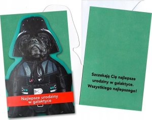 KUKARTKA KARNET DHS URODZINY MOPS VADER 1