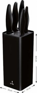 Smile Zestaw noży w bloku Smile SNS-6 6-elementowy czarny 2