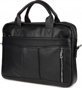 Torba Beltimore Skórzana torba na laptop duża męska pojemna premium Beltimore czarna J13 1