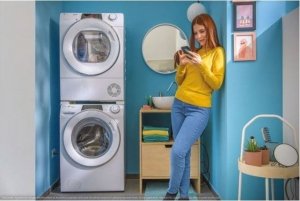 Suszarka do ubrań Candy Suszarka slim heat pump RO4H7A1TCEXS 9