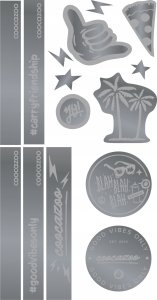 Coocazoo Zestaw naklejek - silver 1