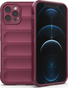 Hurtel Magic Shield Case etui do iPhone 12 Pro elastyczny pancerny pokrowiec burgundowy 1