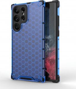 Hurtel Honeycomb etui do Samsung Galaxy S23 Ultra pancerny hybrydowy pokrowiec niebieskie 1