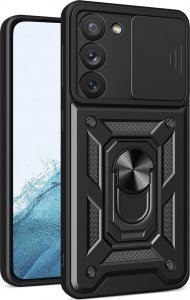 Hurtel Hybrid Armor Camshield etui do Samsung Galaxy S23 pancerny pokrowiec z osłoną na aparat czarne 1