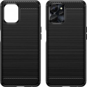 Hurtel Carbon Case etui do Realme 10 5G / Realme 9i 5G elastyczny silikonowy karbonowy pokrowiec czarne 1