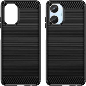 Hurtel Carbon Case etui do Realme 10 elastyczny silikonowy karbonowy pokrowiec czarne 1