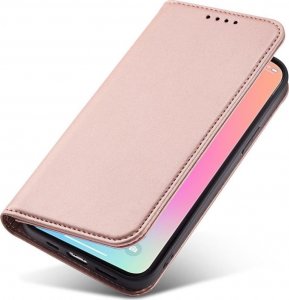 Hurtel Magnet Card Case etui Samsung Galaxy S23 pokrowiec z klapką portfel podstawka różowe 12