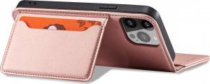 Hurtel Magnet Card Case etui Samsung Galaxy S23 pokrowiec z klapką portfel podstawka różowe 3