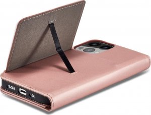 Hurtel Magnet Card Case etui Samsung Galaxy S23 pokrowiec z klapką portfel podstawka różowe 7