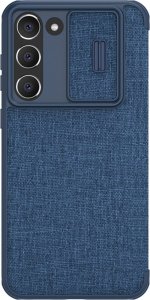 Nillkin Nillkin Qin Cloth Pro Case etui Samsung Galaxy S23+ pokrowiec z klapką osłona na aparat niebieskie 1