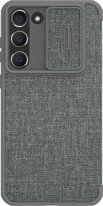 Nillkin Nillkin Qin Cloth Pro Case etui Samsung Galaxy S23+ pokrowiec z klapką osłona na aparat szare 1