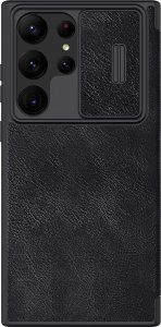 Nillkin Nillkin Qin Leather Pro Case etui Samsung Galaxy S23 Ultra pokrowiec z klapką osłona na aparat czarne 1