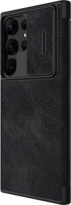 Nillkin Nillkin Qin Leather Pro Case etui Samsung Galaxy S23 Ultra pokrowiec z klapką osłona na aparat czarne 11
