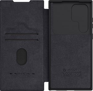 Nillkin Nillkin Qin Leather Pro Case etui Samsung Galaxy S23 Ultra pokrowiec z klapką osłona na aparat czarne 15