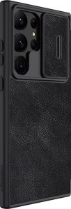 Nillkin Nillkin Qin Leather Pro Case etui Samsung Galaxy S23 Ultra pokrowiec z klapką osłona na aparat czarne 19
