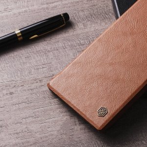 Nillkin Nillkin Qin Leather Pro Case etui Samsung Galaxy S23 Ultra pokrowiec z klapką osłona na aparat czarne 6