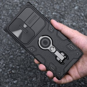 Nillkin Nillkin CamShield Armor Pro Case etui Samsung Galaxy S23 Ultra pancerny pokrowiec z osłoną na aparat ring podstawka czarne 9
