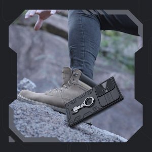 Nillkin Nillkin CamShield Armor Pro Case etui Samsung Galaxy S23 Ultra pancerny pokrowiec z osłoną na aparat ring podstawka czarne 10