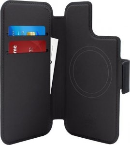 Puro PURO Folio MagSafe Case - Etui iPhone 14 Plus / 12 Pro Max (czarny) 1