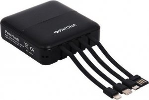 Powerbank Patona Powerbank Patona Pocket4C 10000mAh z 4 zintegrowanymi kablami do ładowania USB micro-USB USB C Lightning 1