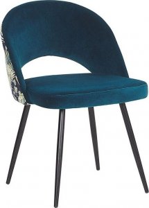Beliani Zestaw 2 krzeseł do jadalni welurowy niebieski VIVIAN 3