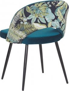 Beliani Zestaw 2 krzeseł do jadalni welurowy niebieski VIVIAN 4