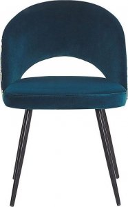 Beliani Zestaw 2 krzeseł do jadalni welurowy niebieski VIVIAN 5