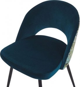 Beliani Zestaw 2 krzeseł do jadalni welurowy niebieski VIVIAN 6