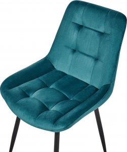 Beliani Zestaw 2 krzeseł do jadalni welurowy niebieski MELROSE 6