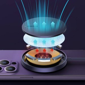 Ładowarka Baseus Ładowarka bezprzewodowa magnetyczna Baseus Simple Mini3 15W (fioletowa) 15